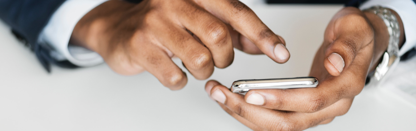 A person using mobile phone
