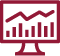 computer with graph icon