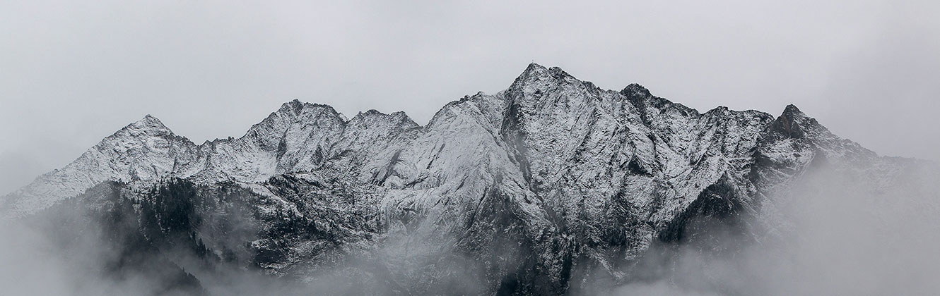 Snowy mountain peak