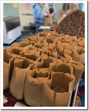 Bagged lunches for school kids