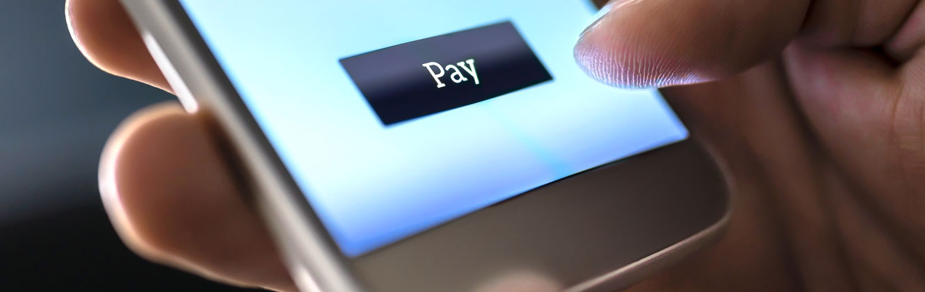 Using a phone to pay a bill
