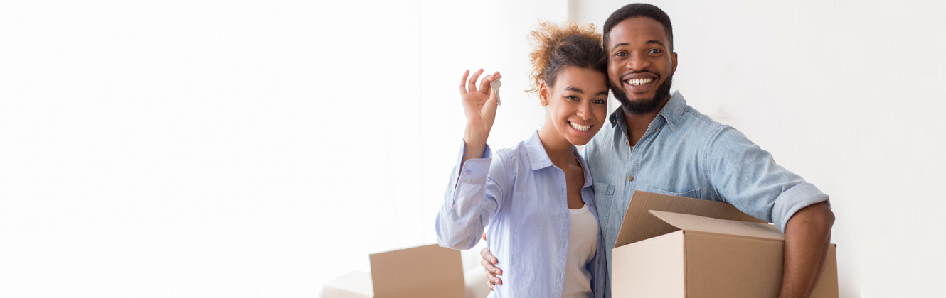 Couple moving into new home